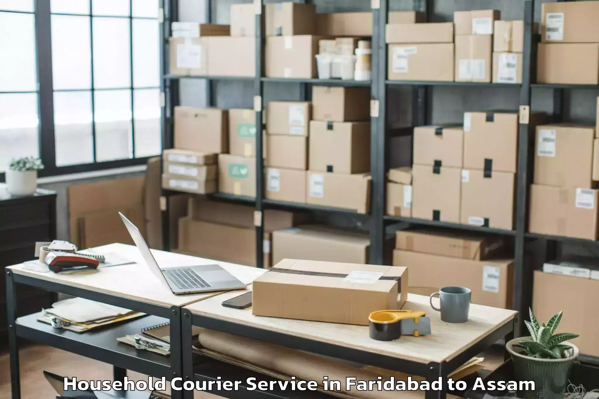 Easy Faridabad to North Lakhimpur Household Courier Booking